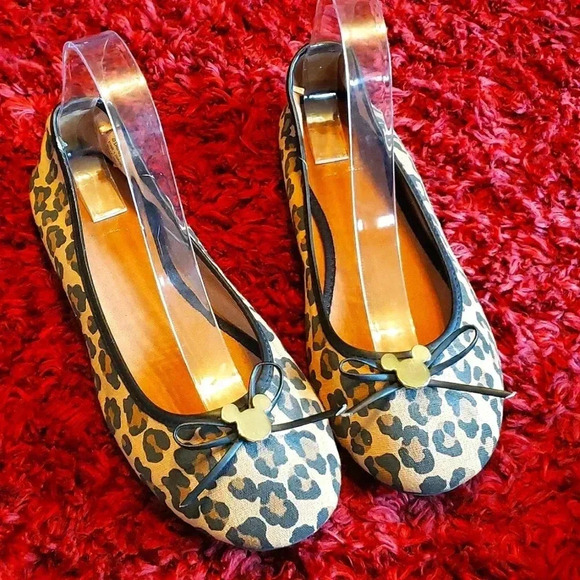 Disney Shoes - Disney Parks cheetah ballet flats size 9